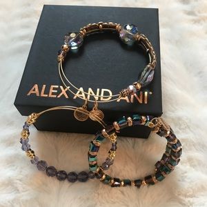 Alex & Ani Lot of 3 Swarovski Bracelets